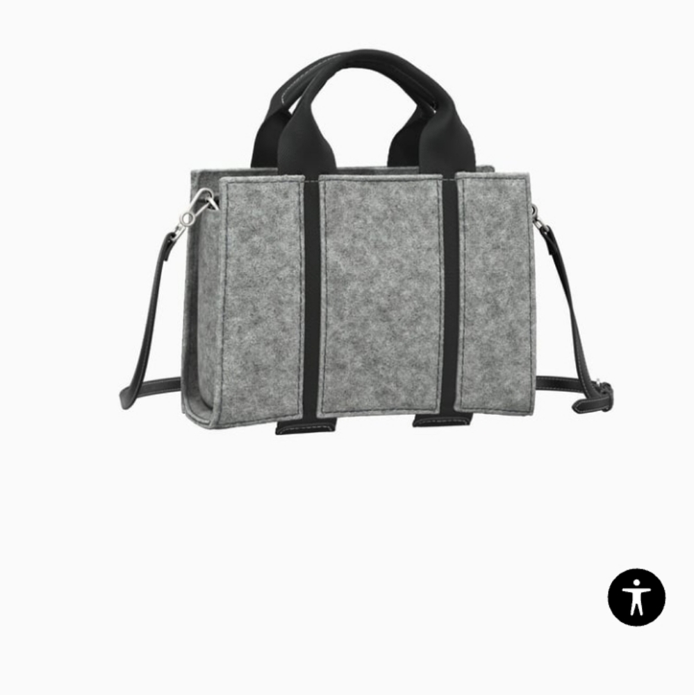 Zara Mini City Felt Crossbody Hand Bag